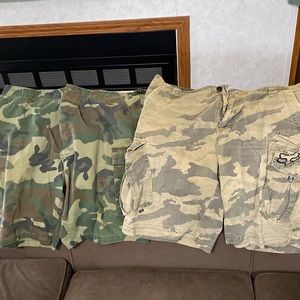 2 camp cargo shorts bundle